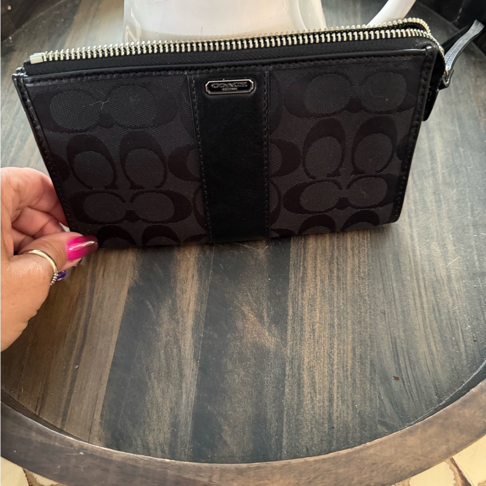 Coach Dark Brown Signature Wallet
